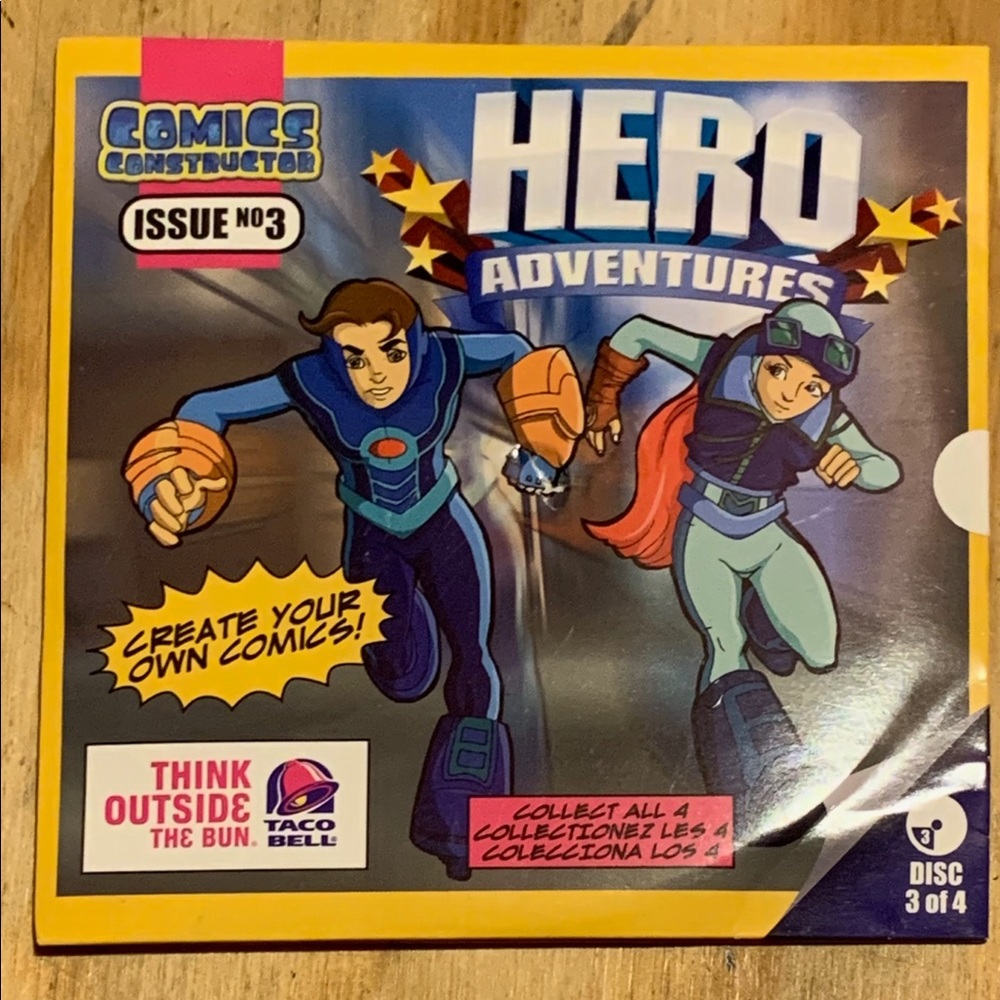 NEW Taco Bell Kids Meal Toy - Hero Adventure Issue #3 CD ROM